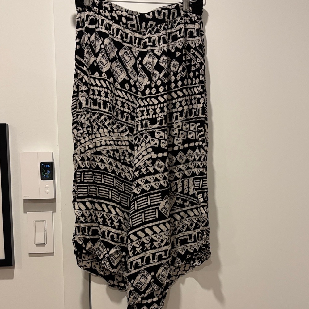 Silence + Noise Asymmetrical Black and White Skirt